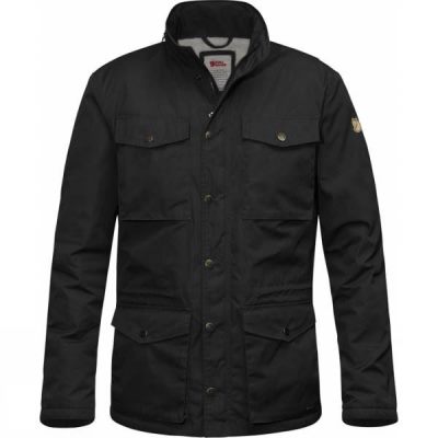 Chaqueta Invierno Fjallraven Räven Hombre Negras - Chile VZU965413